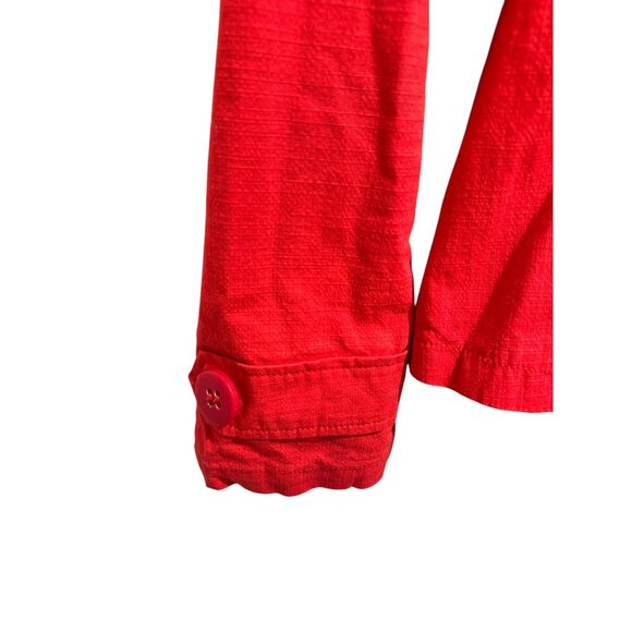 ✌️ 2/$40 ✌️ Tulle Womens Red Double Breasted Peplum Jacket Size M - Picture 2 of 6